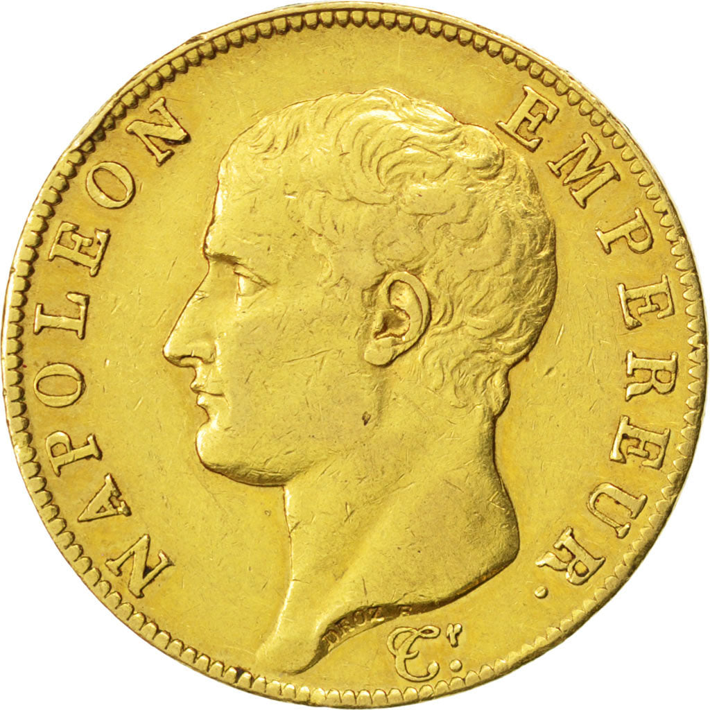 FRANCE, Napoléon I, 40 Francs, 1804, Paris, KM #664.1, EF(40-45), Gold, Gadoury