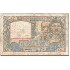 France, 20 Francs, 1940, 1940-10-17, F(12-15), Fayette:12.9, KM:92b