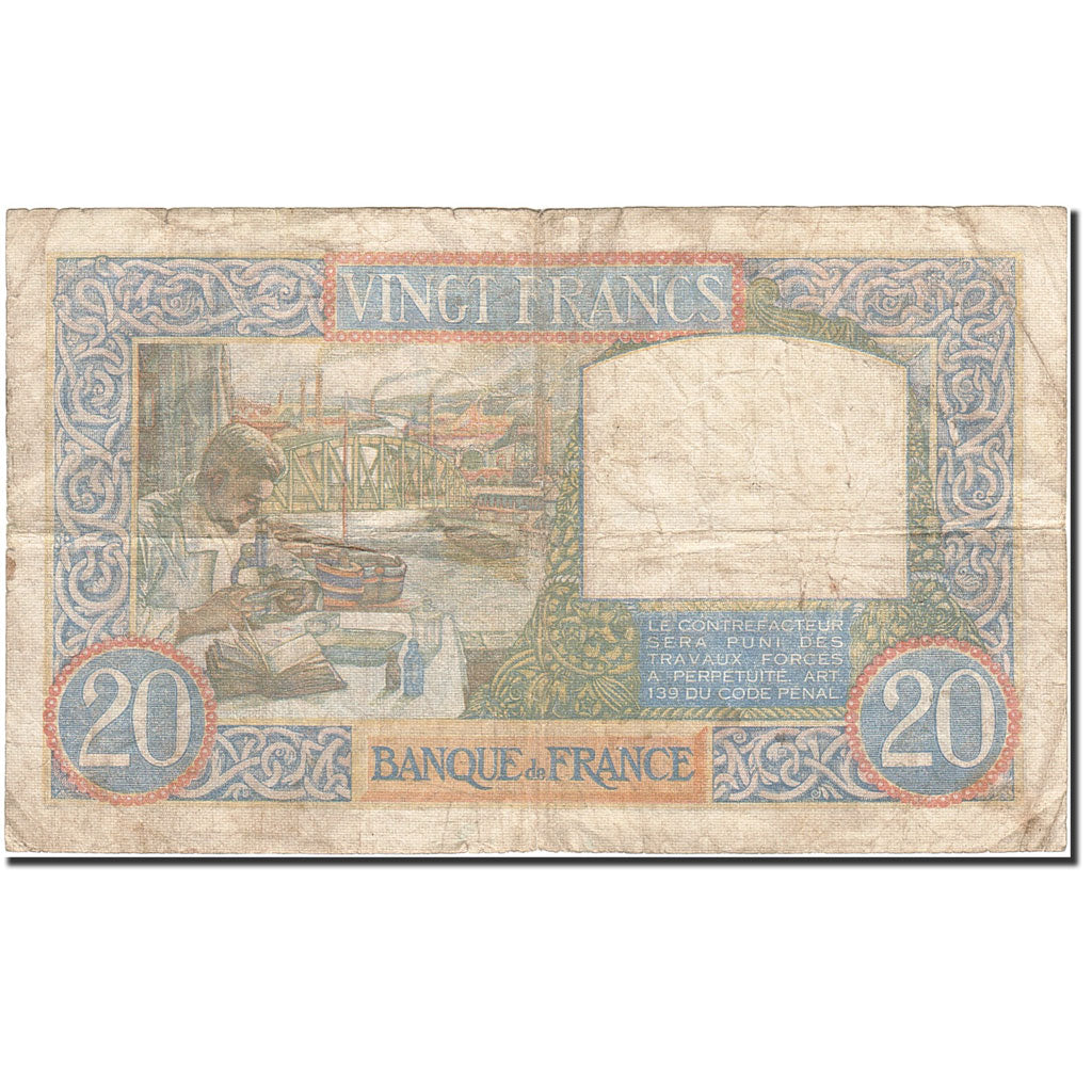 France, 20 Francs, 1940, 1940-10-17, F(12-15), Fayette:12.9, KM:92b
