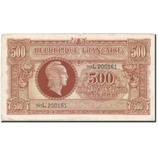 France, 500 Francs, 1945, 1945-06-04, VF(30-35), Fayette:VF 11.1, KM:106