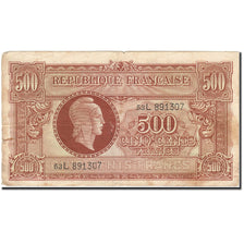 France, 500 Francs, 1945, 1945-06-04, B, Fayette:VF 11.1, KM:106