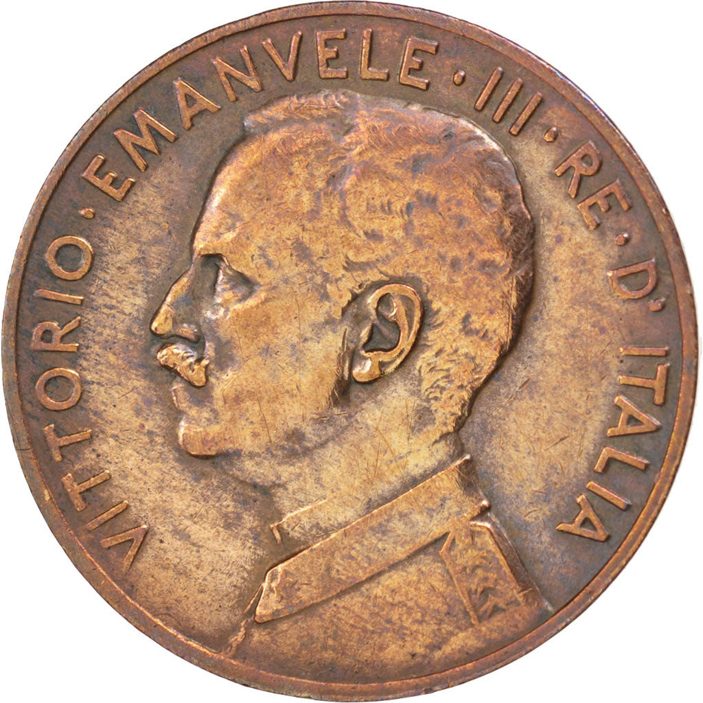 ITALY, 5 Centesimi, 1918, Rome, KM #42, EF(40-45), Bronze, 25, 5.09