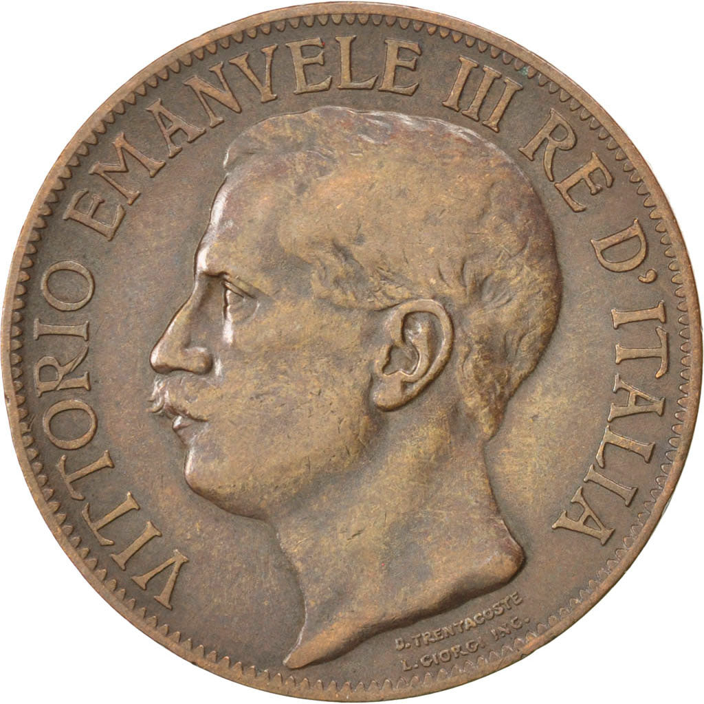 Coin, Italy, Vittorio Emanuele III, 10 Centesimi, 1911, Rome, EF(40-45), Bronze