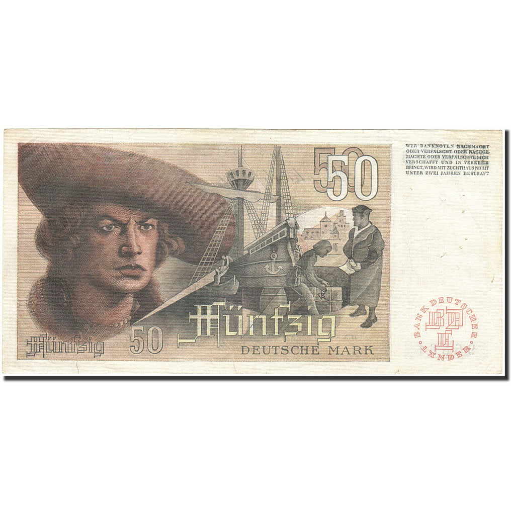 Banknote, GERMANY - FEDERAL REPUBLIC, 50 Deutsche Mark, 1948, 1948-12-09