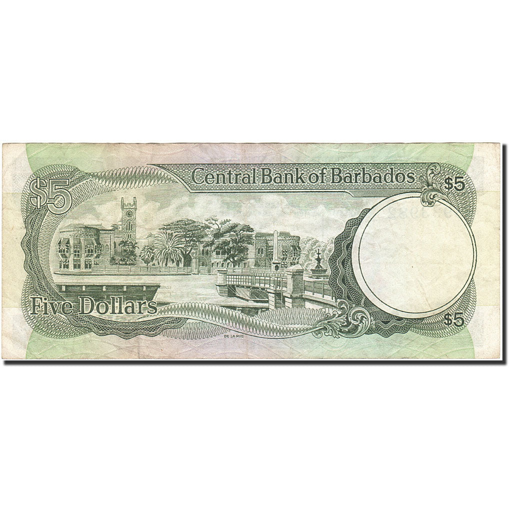 Banknote, Barbados, 5 Dollars, 1986-1989, 1986, KM:37, EF(40-45)