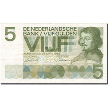 Banknote, Netherlands, 5 Gulden, 1966-1972, 1966-04-26, KM:90a, AU(55-58)