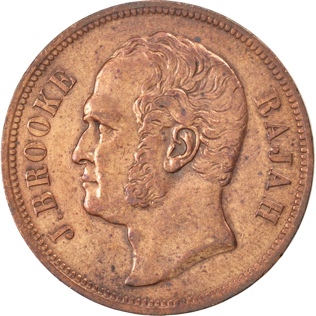Sarawak, James Brooke, Cent, 1863, SPL-, Rame, KM:3