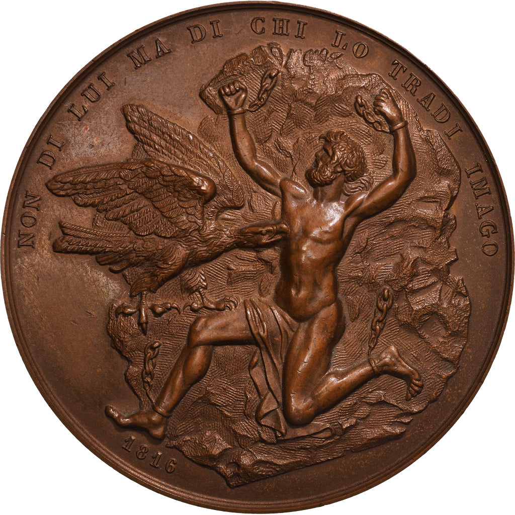 France, Medal, Napoléon Ier, L'Exil à Saint-Hélène, History, 1969, Restrike