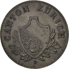 SWISS CANTONS, 2 Rappen, 1842, Zürich, KM #195, MS(60-62), Billon, 1.35