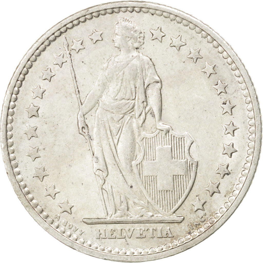 SWITZERLAND, 2 Francs, 1914, Bern, KM #21, AU(55-58), Silver, 27.4, 10.00