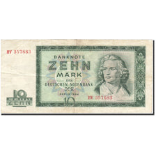 Banknote, Germany - Democratic Republic, 10 Mark, 1964, 1964, KM:23a, VF(20-25)