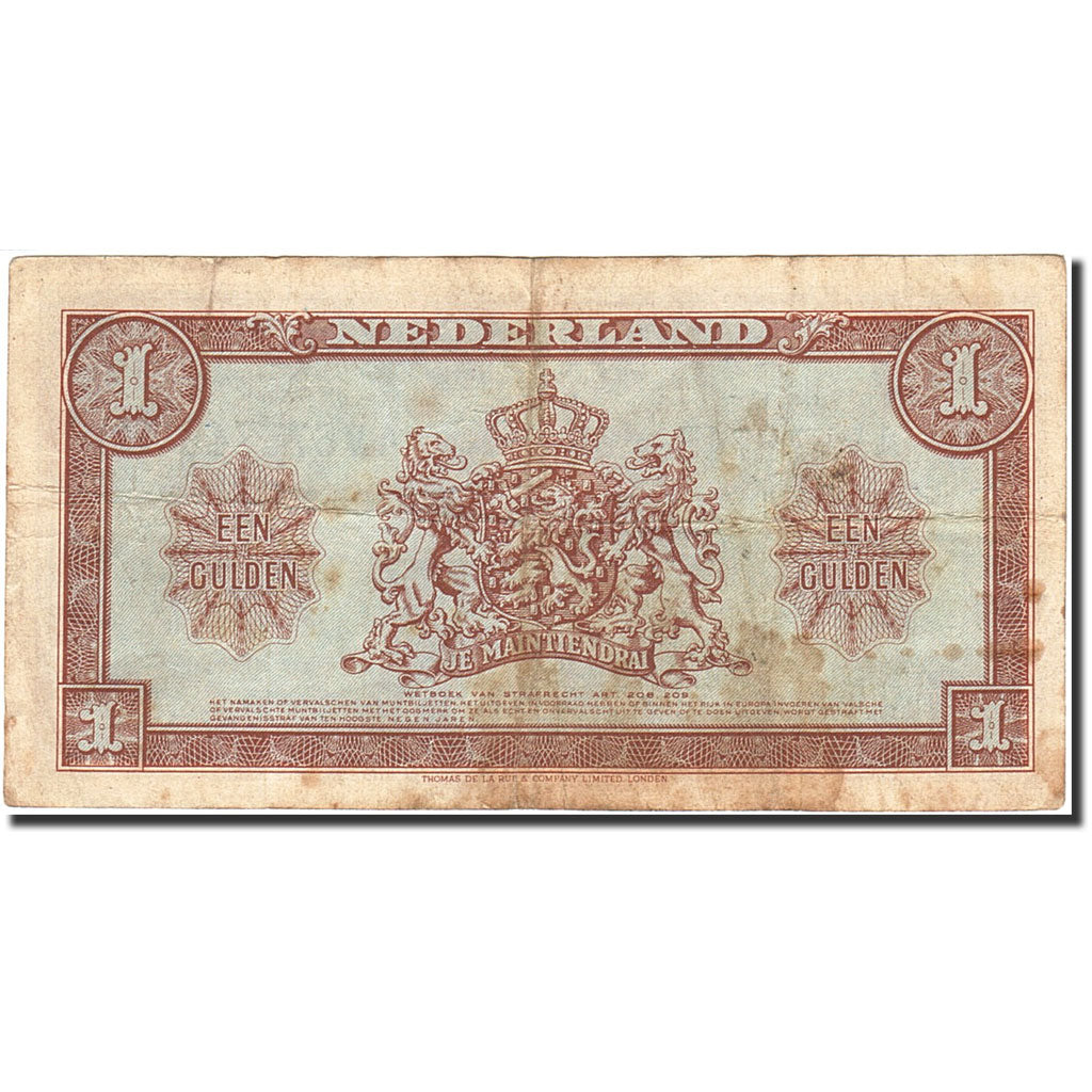 Banknote, Netherlands, 1 Gulden, 1945, 1945-05-18, KM:70, F(12-15)