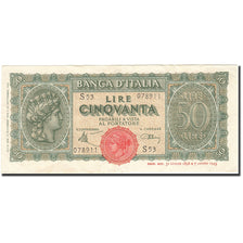 Banknote, Italy, 50 Lire, 1944, 1944-12-10, KM:74a, EF(40-45)