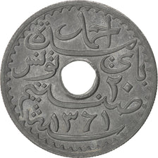 Coin, Tunisia, Ahmad Pasha Bey, 20 Centimes, 1942, Paris, AU(55-58), Zinc