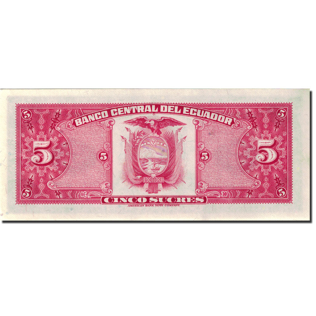 Banknote, Ecuador, 5 Sucres, 1975-1980, 1983-04-20, KM:108b, UNC(63)