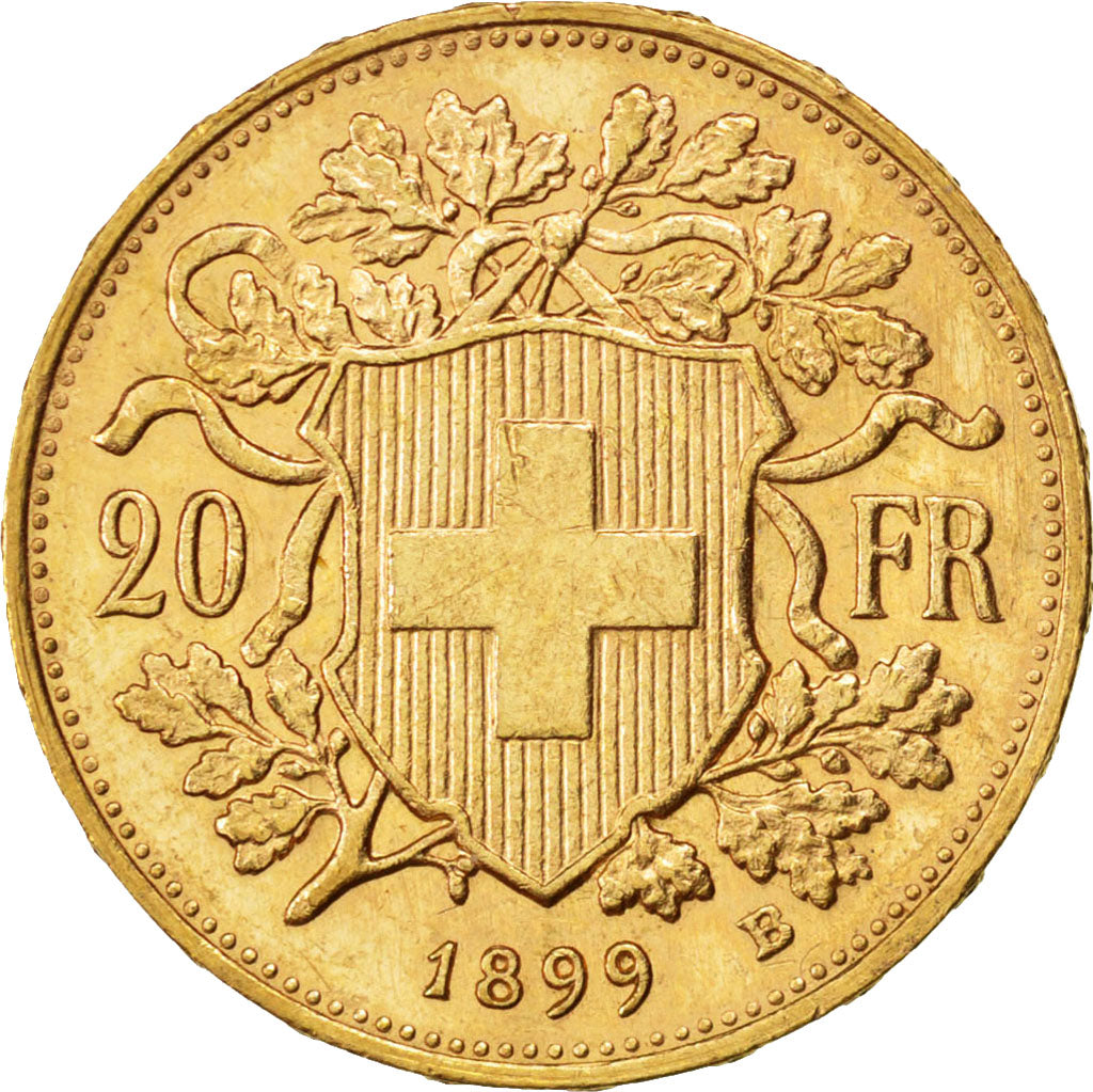 Suisse, Confédération Helvétique, 20 Francs Vreneli 1899 Berne, KM 35.1