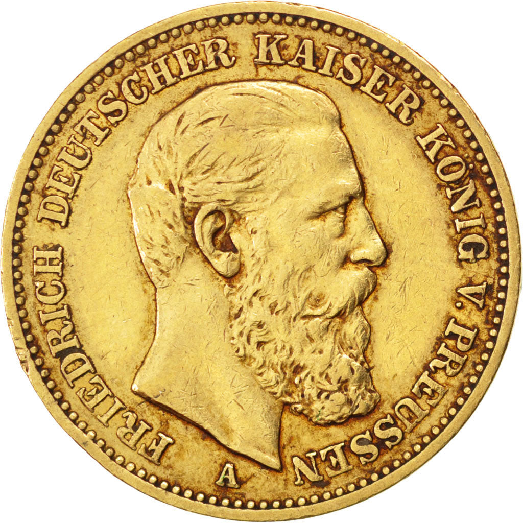 Germany, 20 Mark, 1888, Berlin, KM #515, EF(40-45), Gold, 7.92