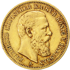 Germany, 20 Mark, 1888, Berlin, KM #515, EF(40-45), Gold, 7.92