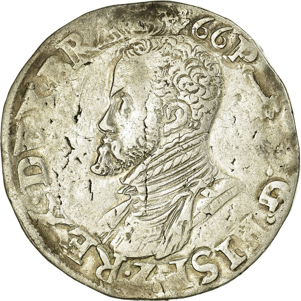 Coin, Belgium, 1/2 Ecu, 1566, Anvers, VF(20-25), Silver
