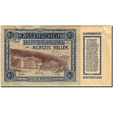 Banknote, Austria, Hinterbrühl, 80 Heller, montagne, 1920, 1920-06-02
