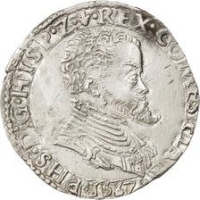 Belgium, 1/5 Ecu, 1567, Bruges, AU(55-58), Silver, 6.82