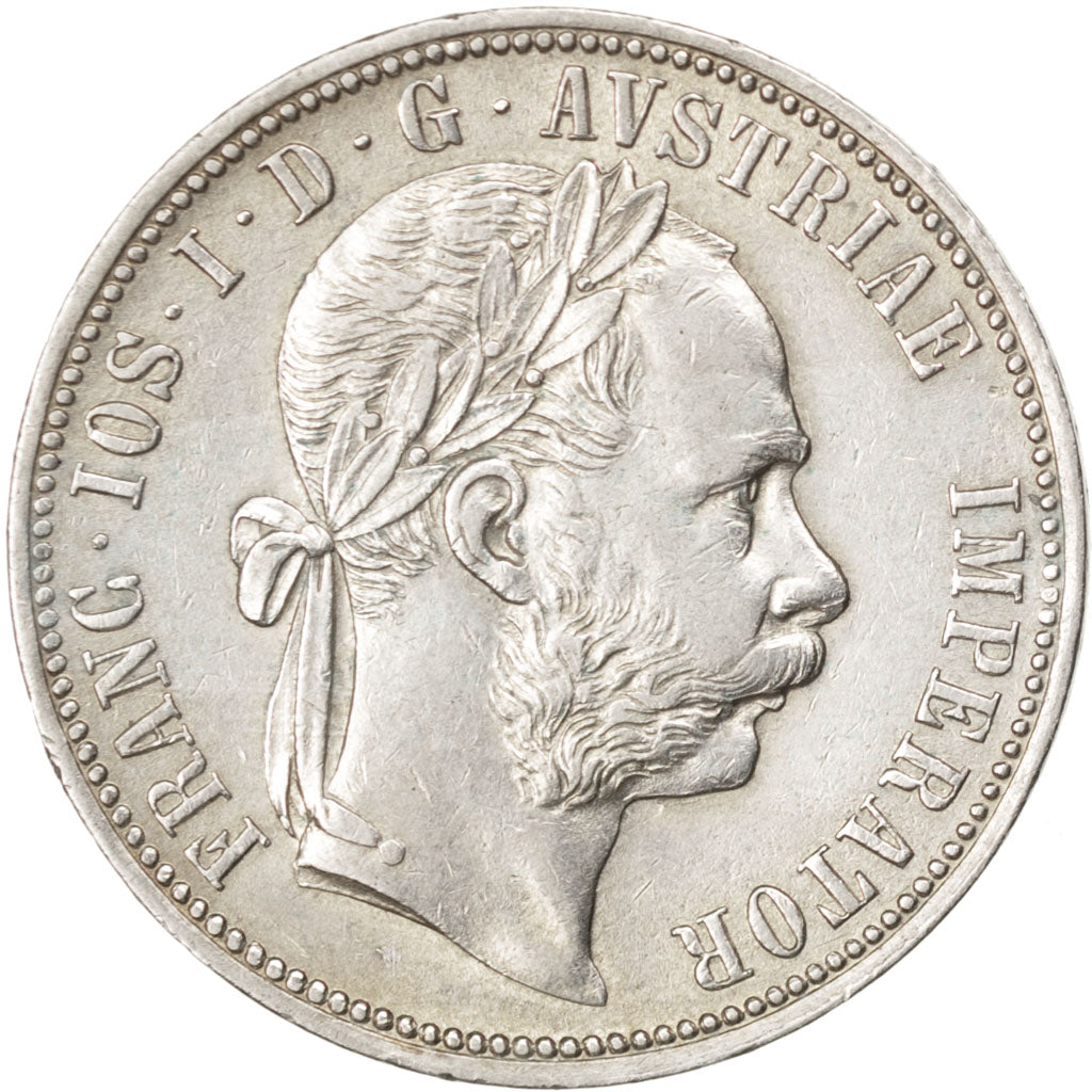 AUSTRIA, Florin, 1888, KM #2222, AU(55-58), Silver, 29.2, 12.28