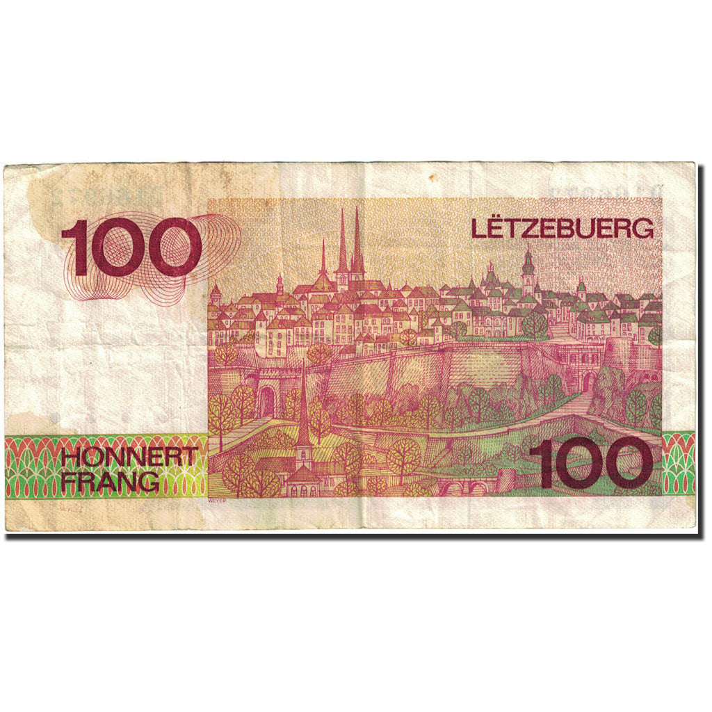 Banknote, Luxembourg, 100 Francs, 1980, 1980-08-14, KM:57a, VF(20-25)