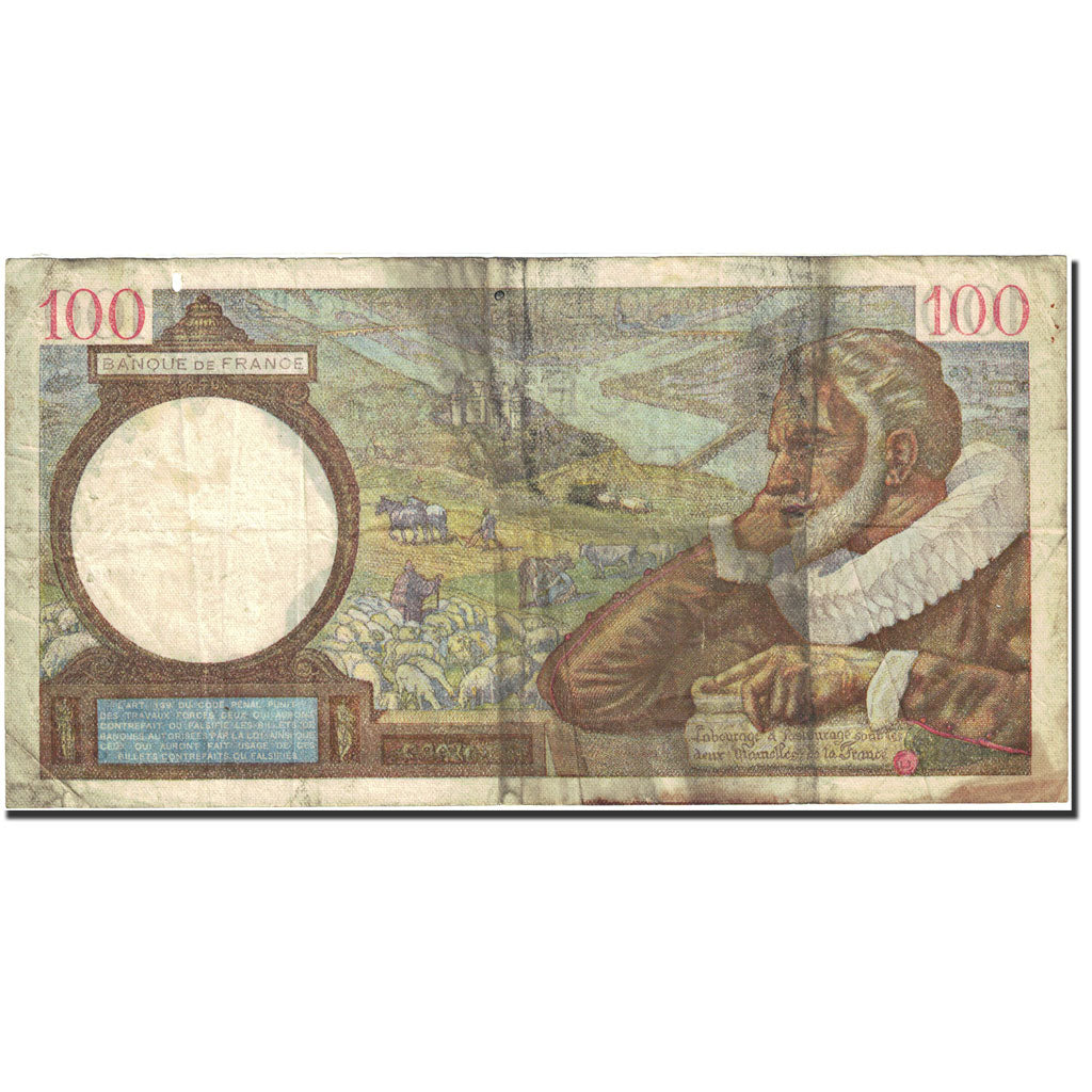 Frankrijk, 100 Francs, 100 F 1939-1942 ''Sully'', 1939, 1942-02-12, TB+, KM:94