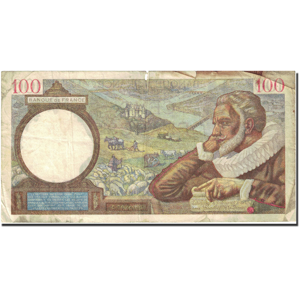 France, 100 Francs, 100 F 1939-1942 ''Sully'', 1939, 1942-02-12, TB, KM:94