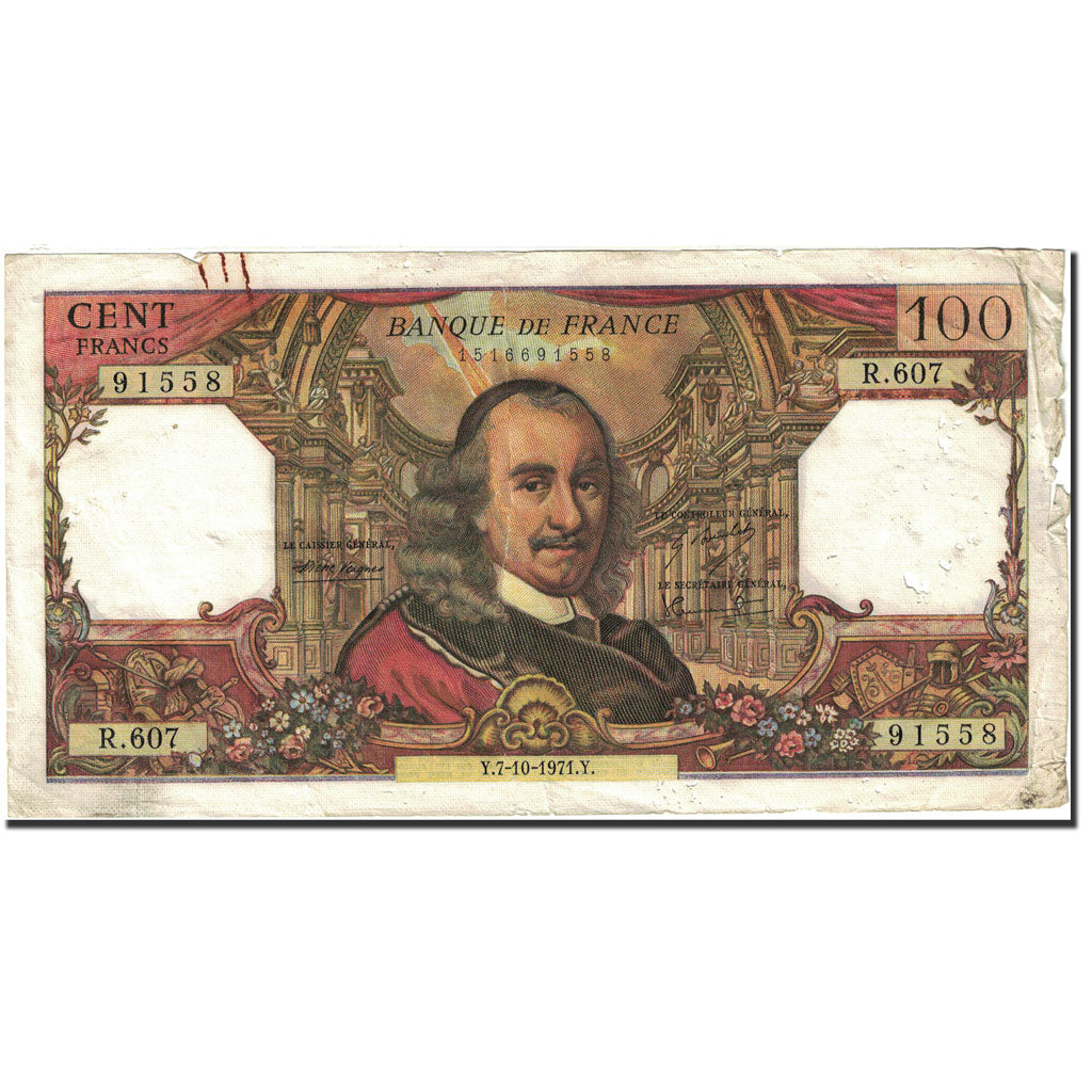 Francia, 100 Francs, 100 F 1964-1979 ''Corneille'', 1964, 1971-10-07, B