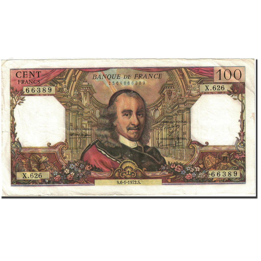 France, 100 Francs, 100 F 1964-1979 ''Corneille'', 1964, 1972-01-06, TB+