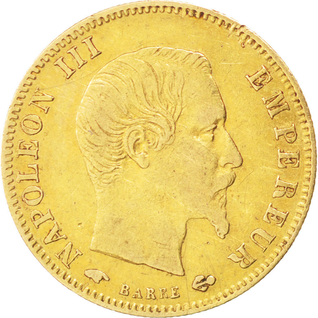 Francia, 5 Francs, 1859, Paris, BB, Oro, KM:782.1, Gadoury:1001