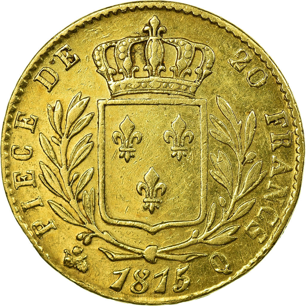 Coin, France, Louis XVIII, Louis XVIII, 20 Francs, 1815, Perpignan, EF(40-45)
