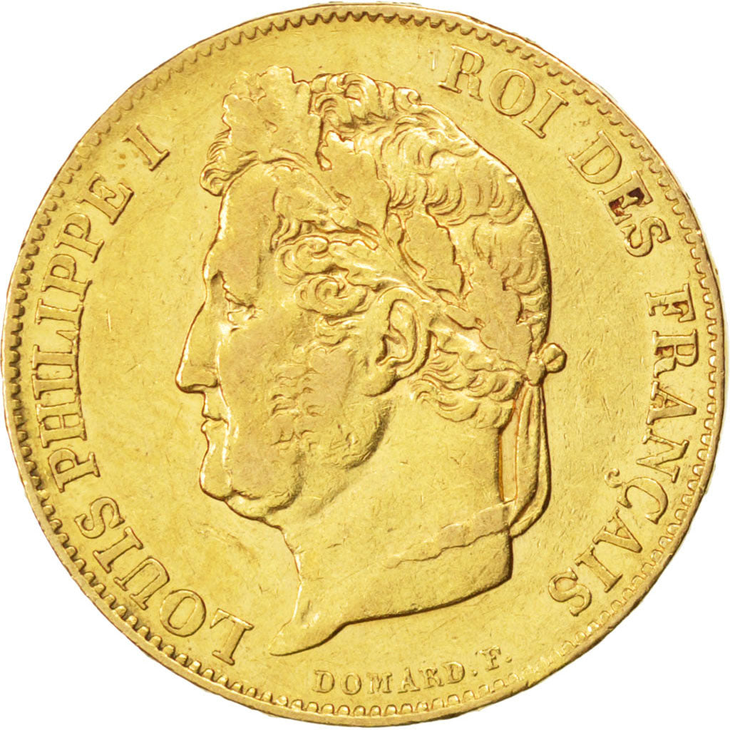 Louis Philippe Ier, 20 Francs or tête laurée 1842 Paris, KM 750.1