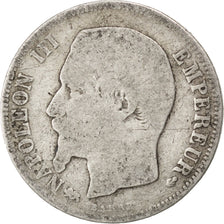 FRANCE, 1 Franc, 1856, Lyons, KM #779.3, VG(8-10), Silver, Gadoury #460, 4.65