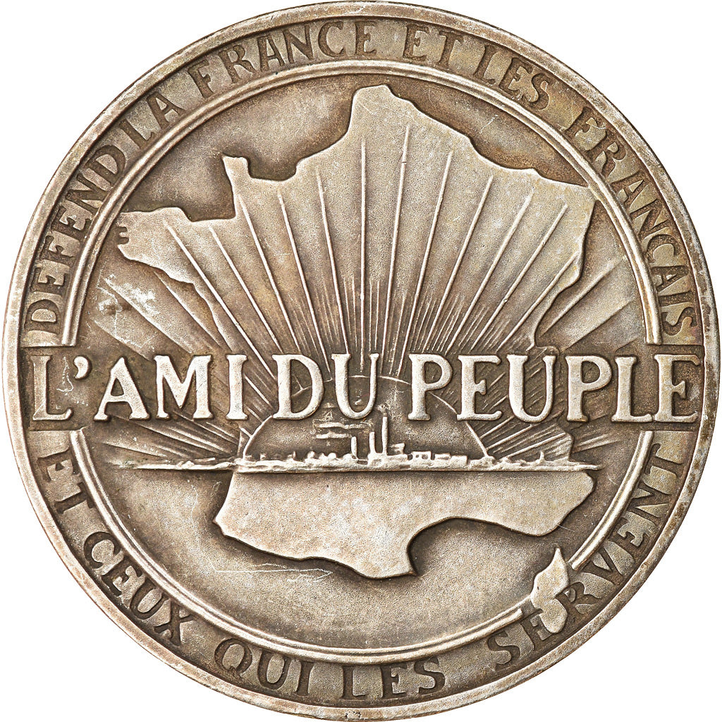 France, Médaille, Journal l'Ami du Peuple, Politics, Society, War, TTB+