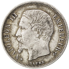 Second Empire, 50 Centimes Napoléon III tête nue 1860 Strasbourg, KM 794.2