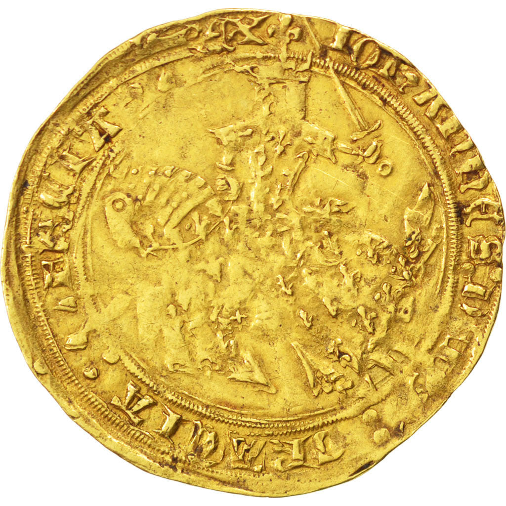 Coin, France, Franc à cheval, EF(40-45), Gold, Duplessy:294