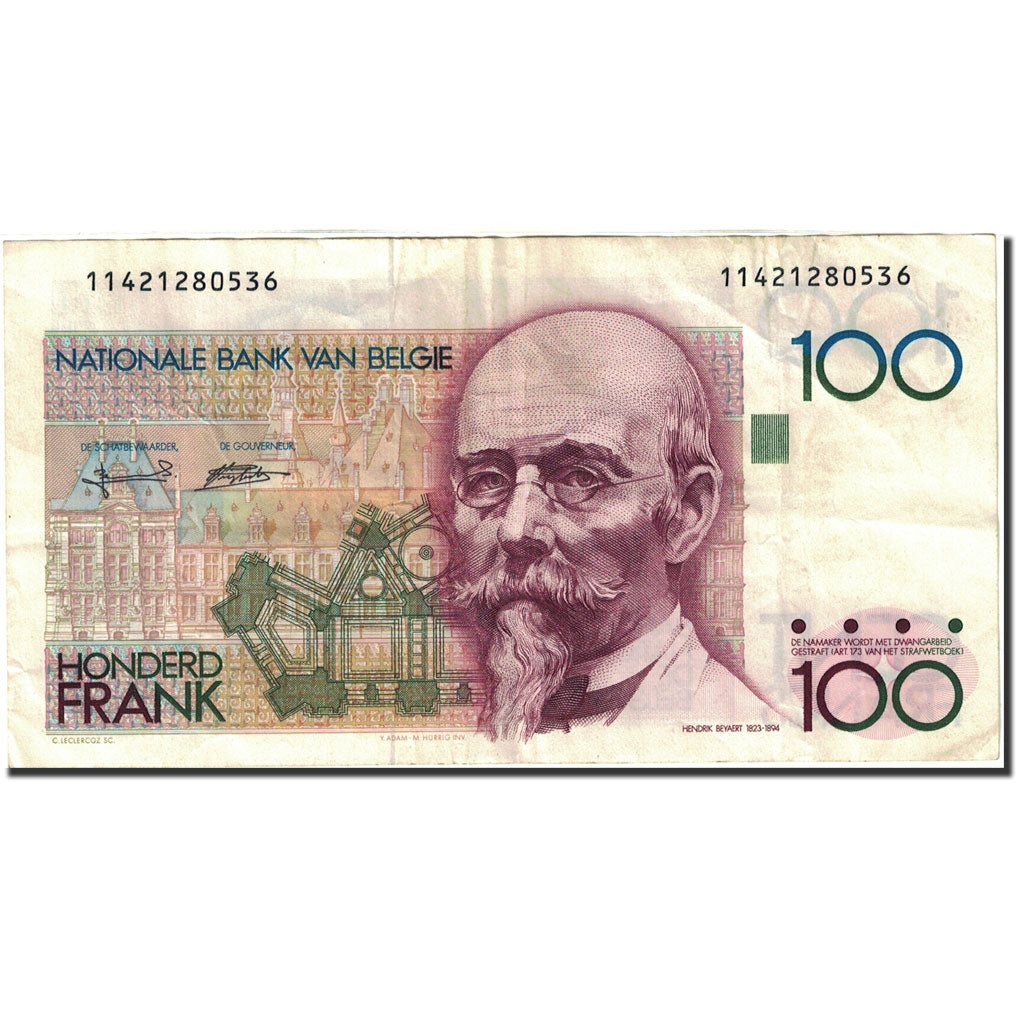 Banknote, Belgium, 100 Francs, 1981-1982, Undated (1982-1994), KM:142a