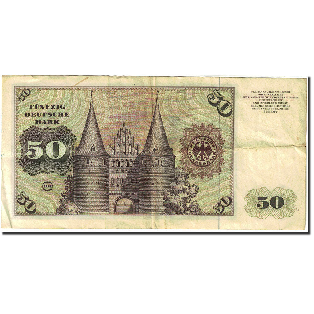 Banconote, GERMANIA - REPUBBLICA FEDERALE, 50 Deutsche Mark, 1970-1980