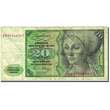 Banknote, GERMANY - FEDERAL REPUBLIC, 20 Deutsche Mark, 1970-1980, 1980-01-02