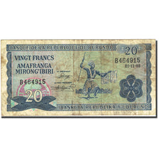 Banconote, Burundi, 20 Francs, 1968-1975, 1968-11-01, KM:21a, MB