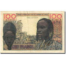 Billet, West African States, 100 Francs, 1959-1965, 1965-03-02, KM:201Be, TTB