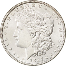 UNITED STATES, Morgan Dollar, Dollar, 1887, U.S. Mint, KM #110, AU(55-58),...