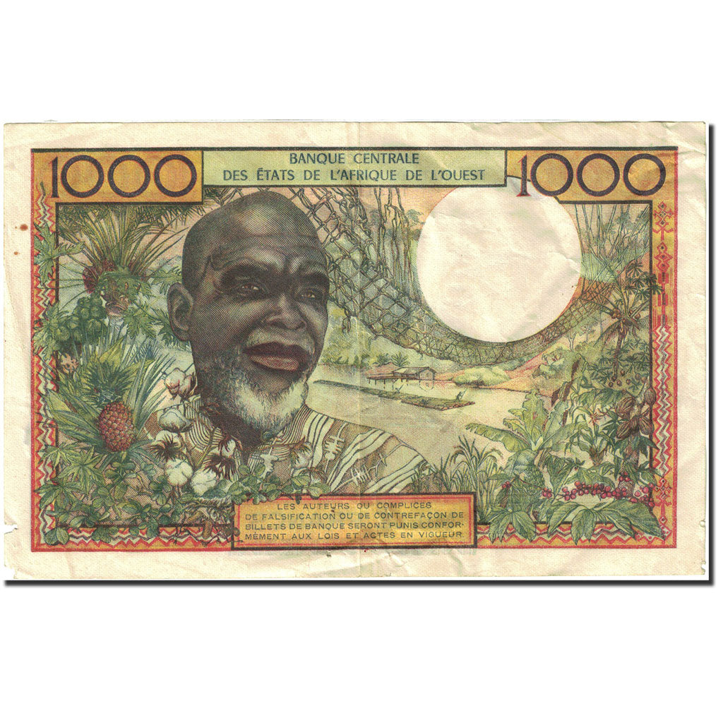 Banknote, West African States, 1000 Francs, 1959-1965, 1965-03-02, KM:203Bd
