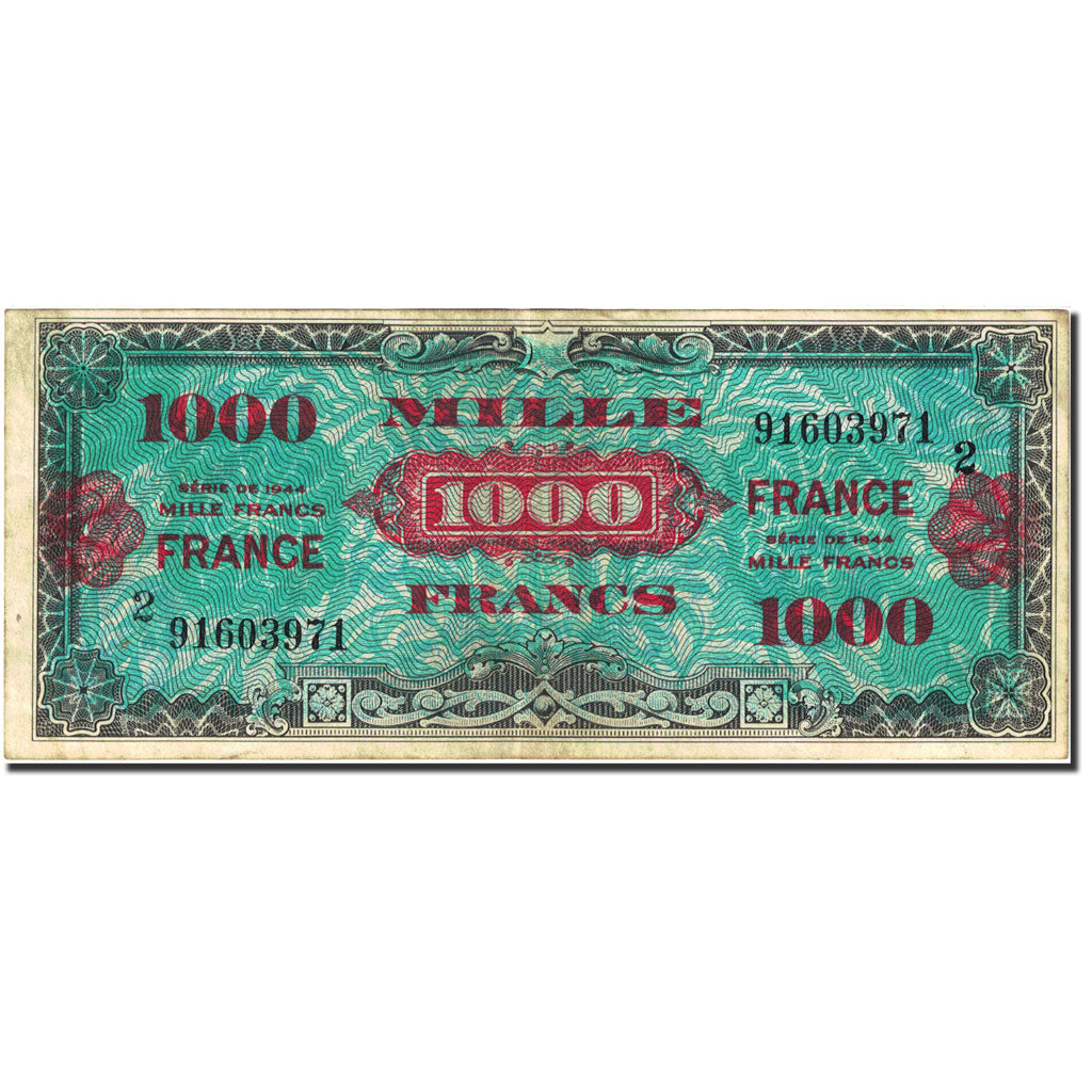 France, 1000 Francs, 1945 Verso France, 1945, 1945-06-04, TTB, Fayette:VF 27.2