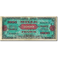 France, 1000 Francs, 1945 Verso France, 1945, 1945-06-04, EF(40-45), Fayette:VF