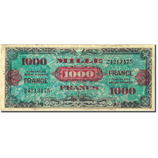 France, 1000 Francs, 1945 Verso France, 1945, 1945-06-04, EF(40-45), Fayette:VF