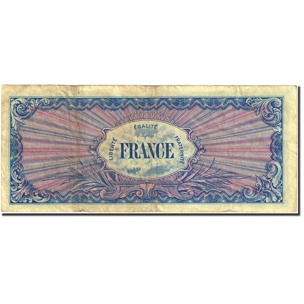 France, 1000 Francs, 1945 Verso France, 1945, 1945-06-04, EF(40-45), Fayette:VF