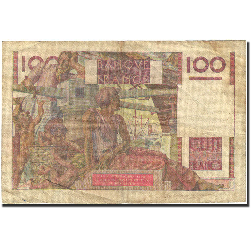 France, 100 Francs, 100 F 1945-1954 ''Jeune Paysan'', 1945, 1953-10-01